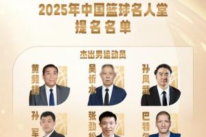 2025年中国篮球名人堂提名名单：孙军/张劲松/巴特尔/隋菲菲在列