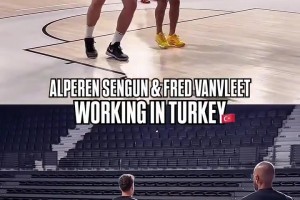 范弗里特来到土耳其，和申京一同训练！